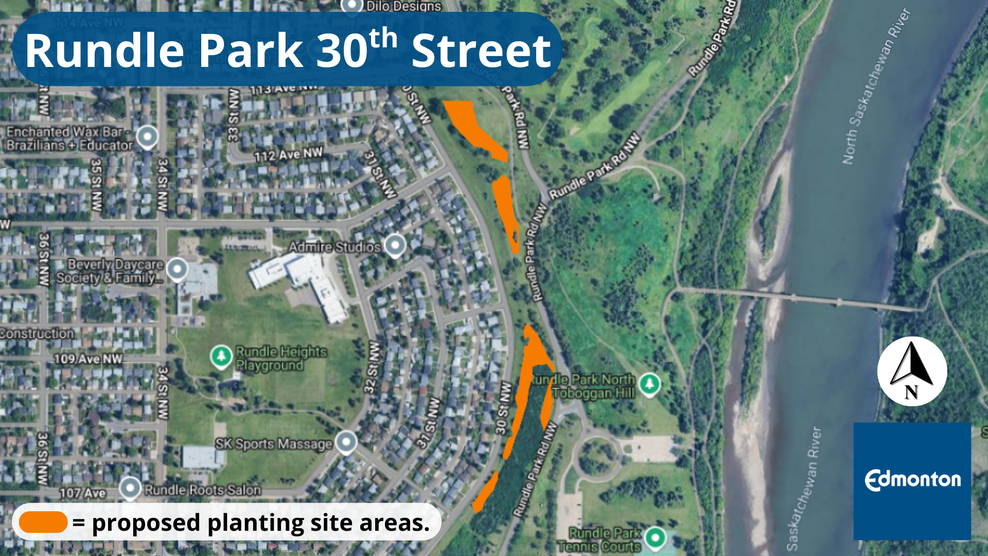Planned fall 2025 planting site in Rundle Heights