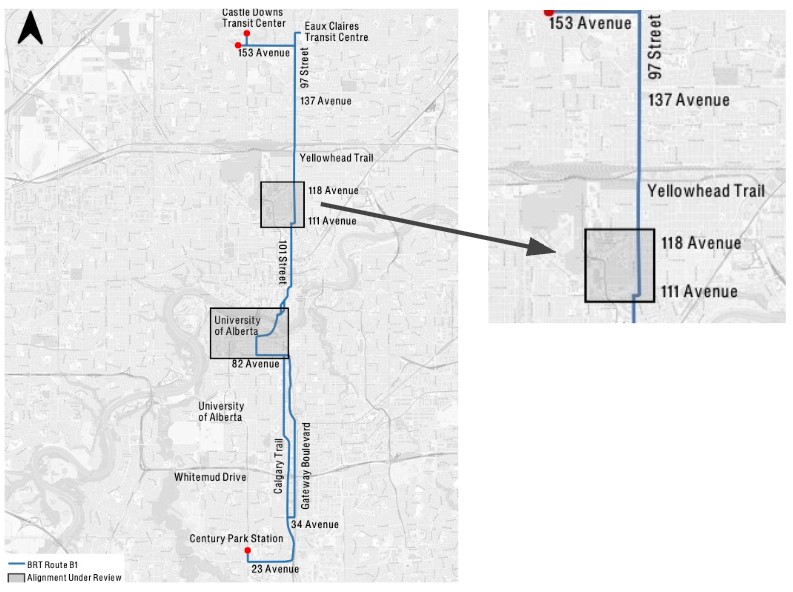 As the Project Team confirms BRT Route B1: Castle Downs to Century Park via Downtown and works towards concept development,