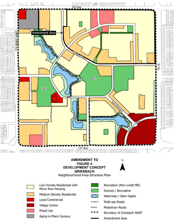 Proposed Land Use Concept: Map showing the proposed reconfigured land uses that will proceed to City Council for approval