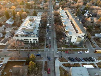 Ariel view: 76th ave NW and 114 st NW intersection 